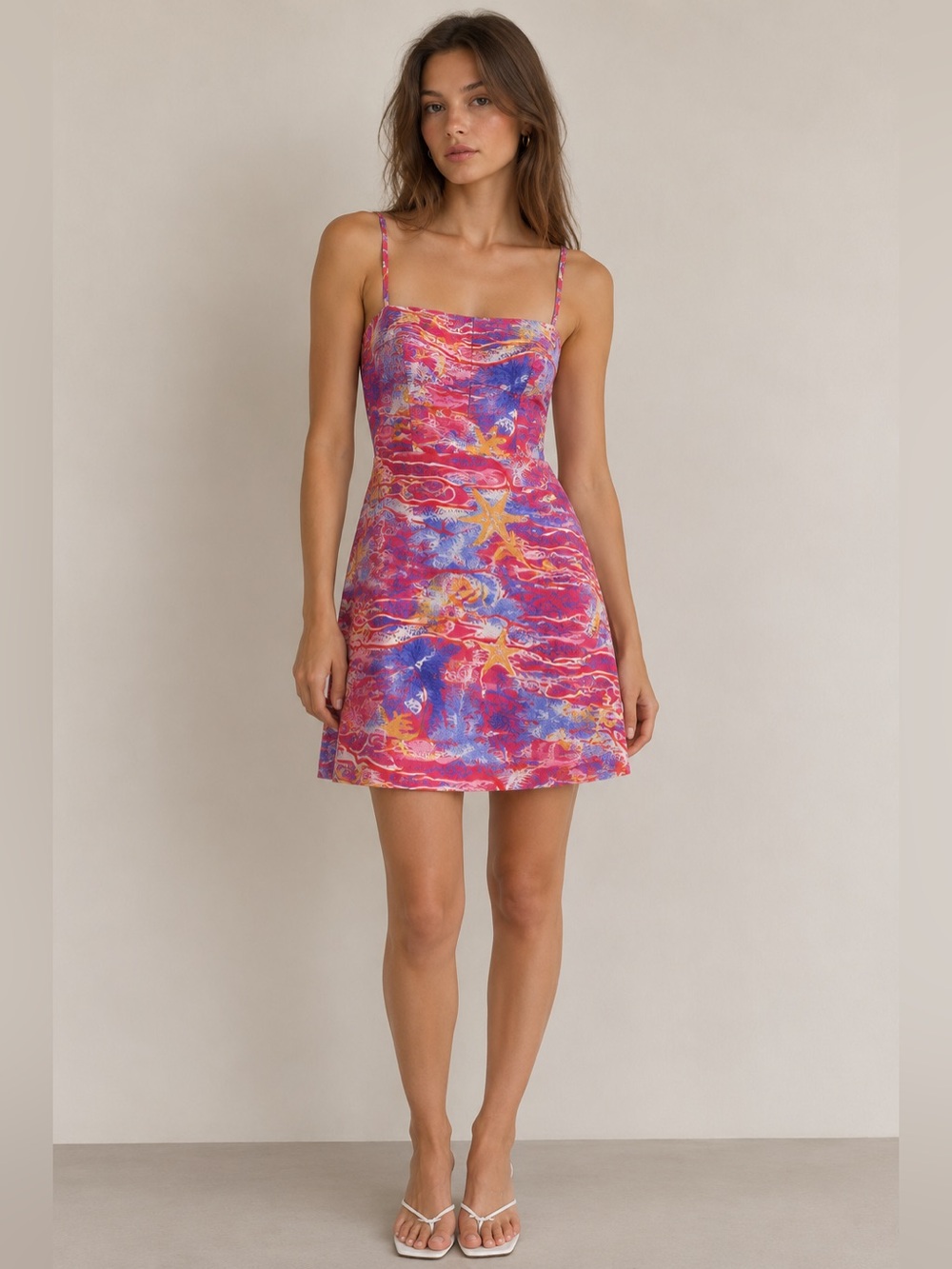 Aritzia Sunday Best Sea Print Mini Dress Size S